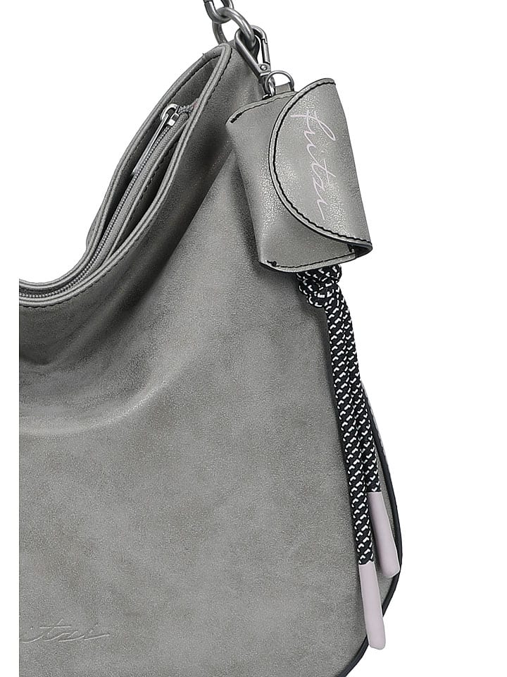 Fritzi aus Preußen Schultertasche in Grau - (B)5 x (H)33 x (T)36 cm günstig kaufen onesize