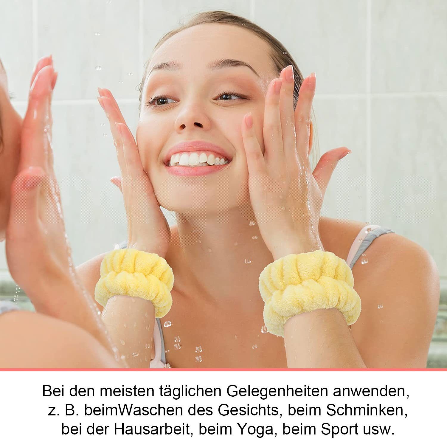 MAGICSHE Schweißband 8-Flanell Wasser absorbierende Handgelenkbänder