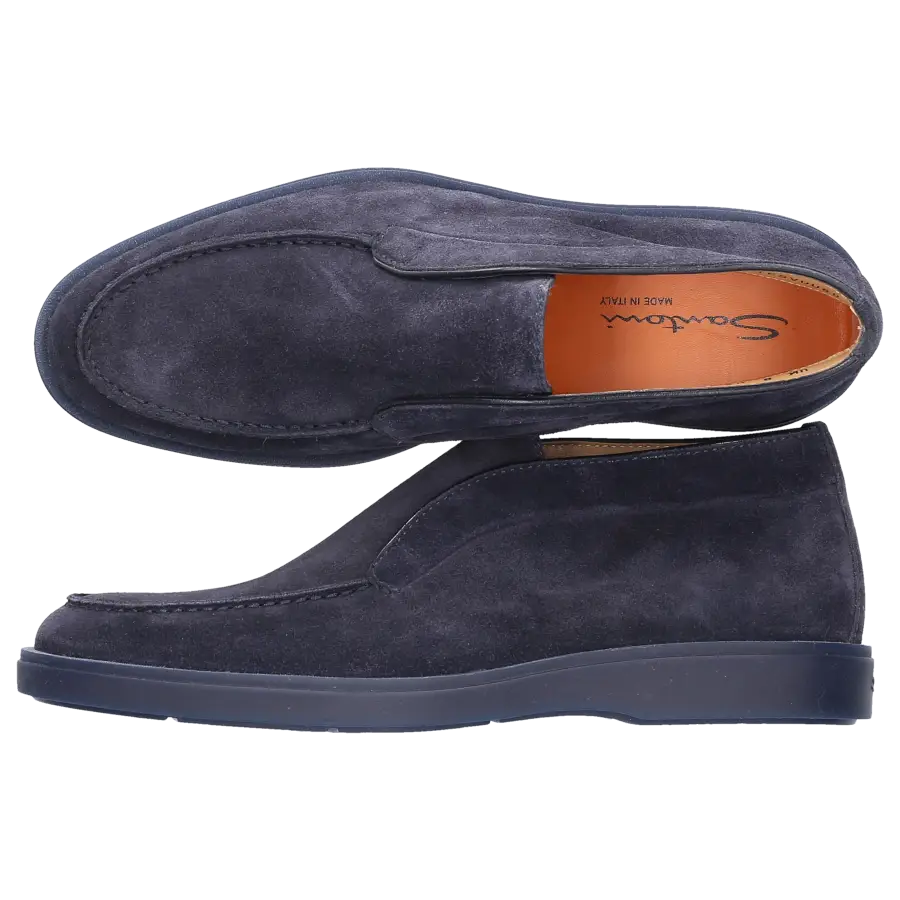 Santoni - Stiefeletten DESERT BOOT Veloursleder - blau