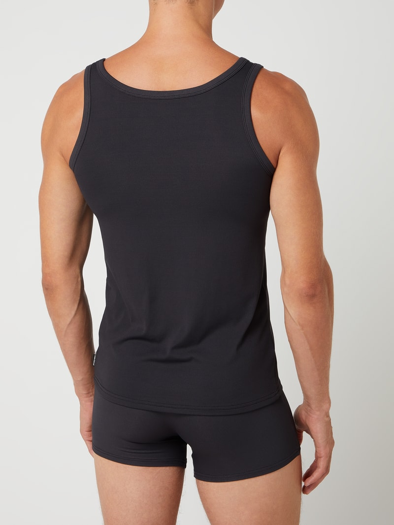 Tanktop mit Stretch-Anteil in schwarz