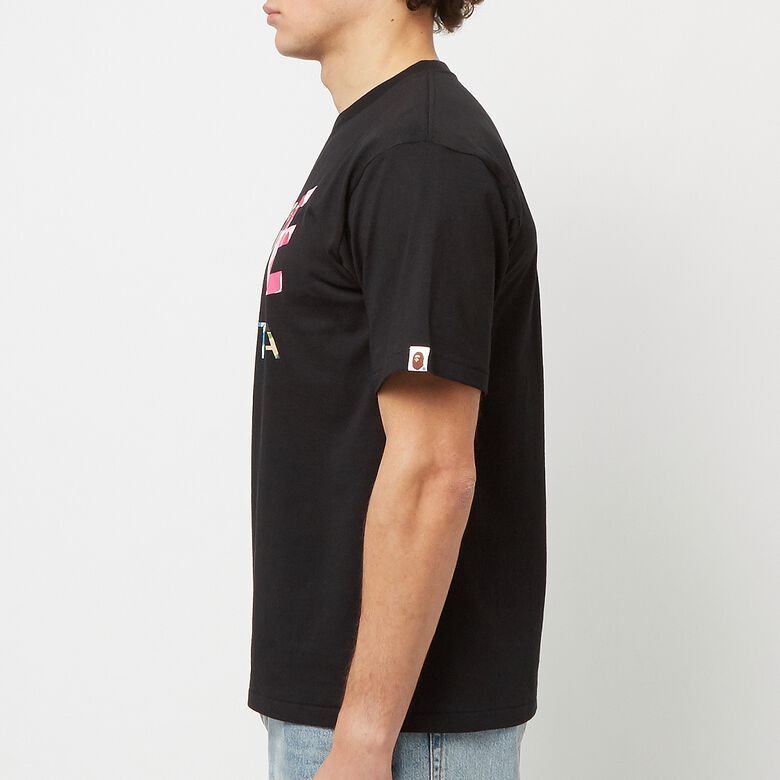 A Bathing Ape ABC Camo Crazy Bape STA Logo Tee Black
