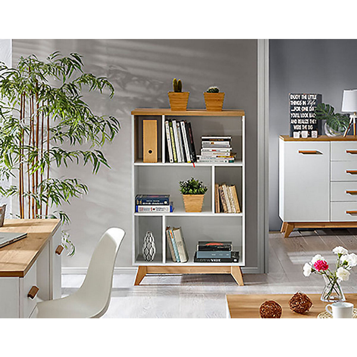 Regal Bücherregal Seven 80x40x127,5cm Nash Eiche Andersen Kiefer
