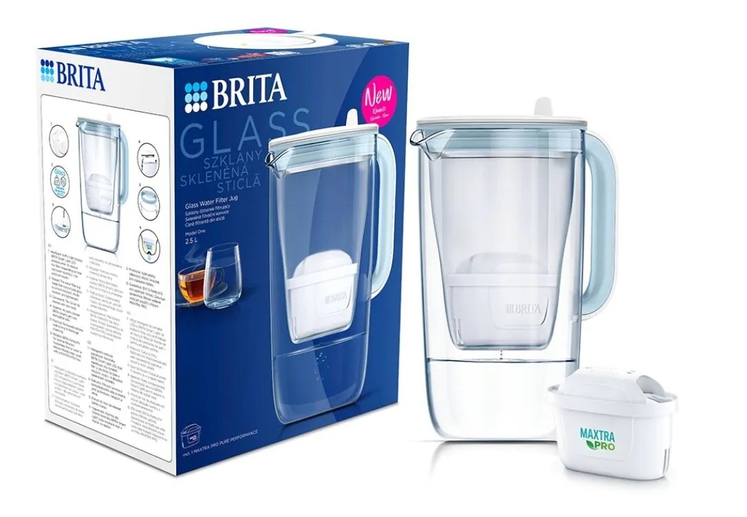 Κανάτα Brita Glass + Maxtra Pro Pure Performance από γυαλί με φίλτρο + φυσίγγιο