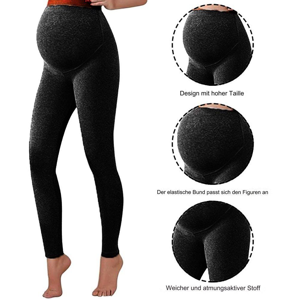 Einemgeld Umstandsleggings Gute Qualität Umstandsleggings, Überbauchunterstützung für Schwangere