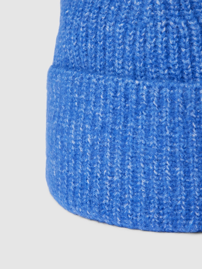 Beanie mit breitem Umschlag in beige