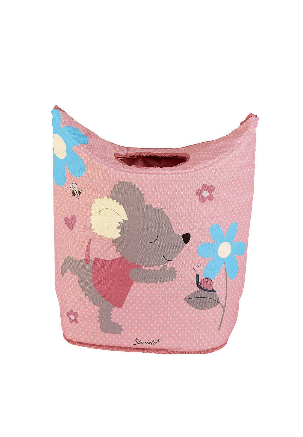 Aufbewahrungskorb Maus Mabel in Rosa, Grau u. Blau