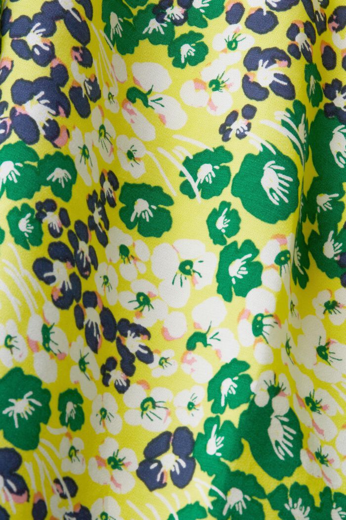 Florales Midikleid mit gerafften Details