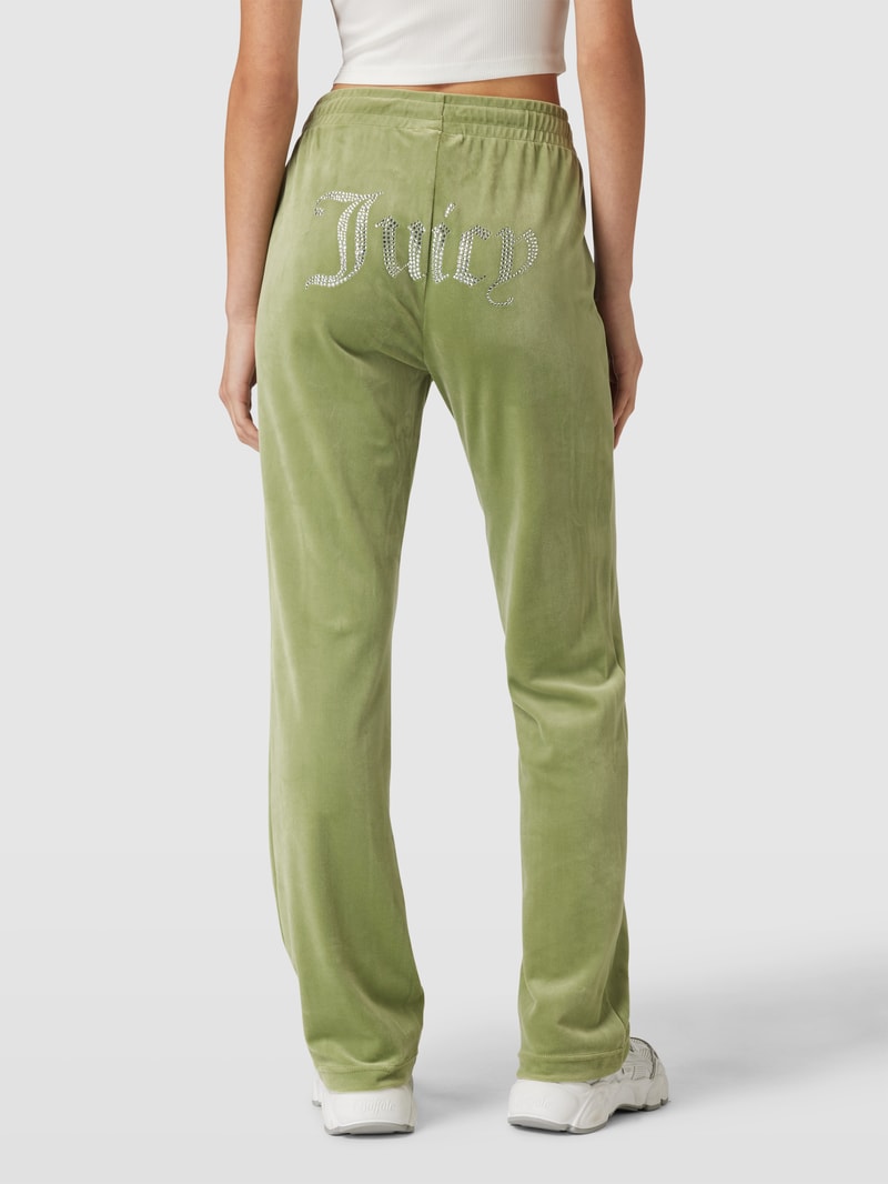 Trackpants mit fixierten Bügelfalten Modell 'TINA' in hellgrün