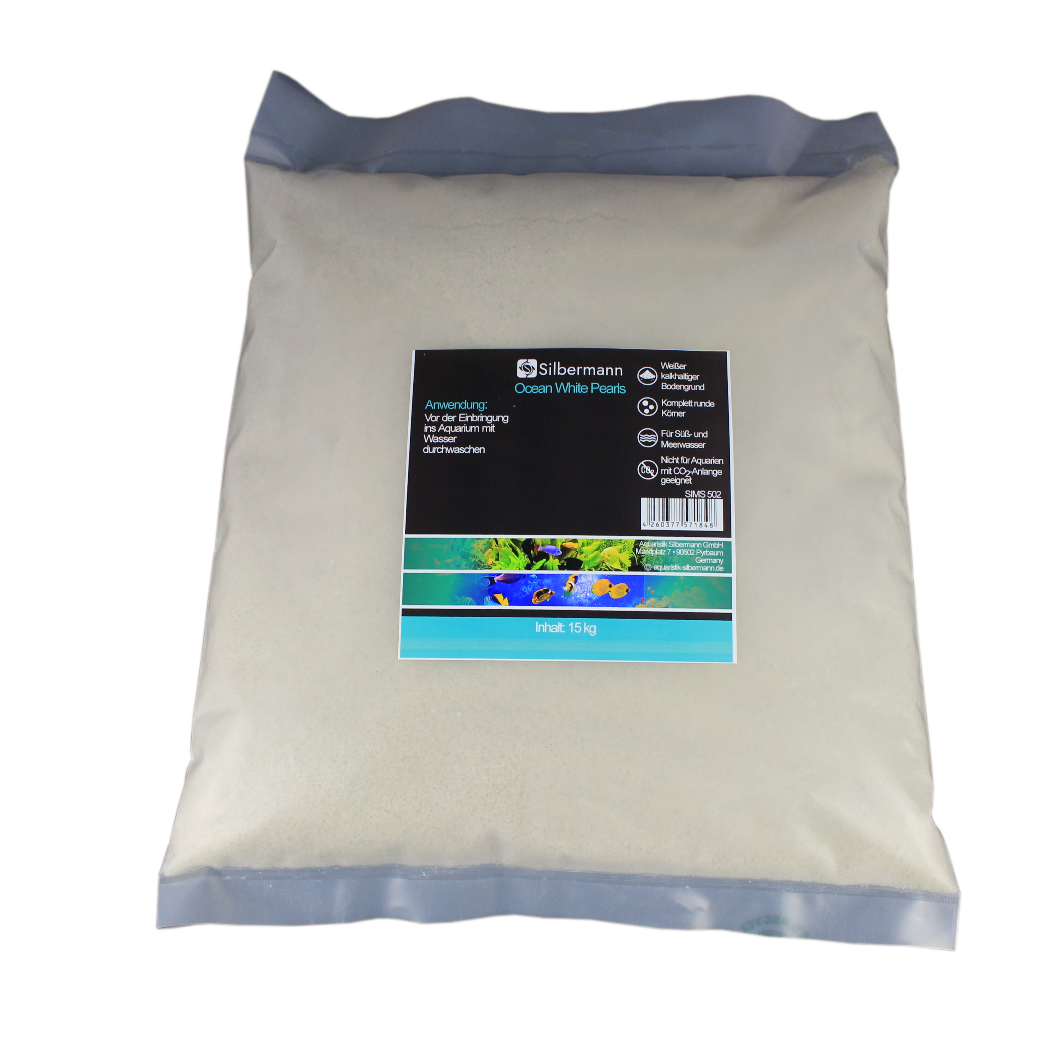 Silbermann Bodengrund Silbermann Ocean White Pearls 15 kg