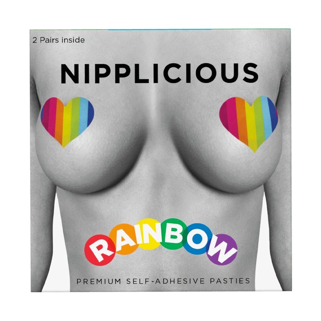 Spencer & Fleetwood Brustwarzenabdeckung Nippelpasties Regenbogenfarben Herz und Lippen