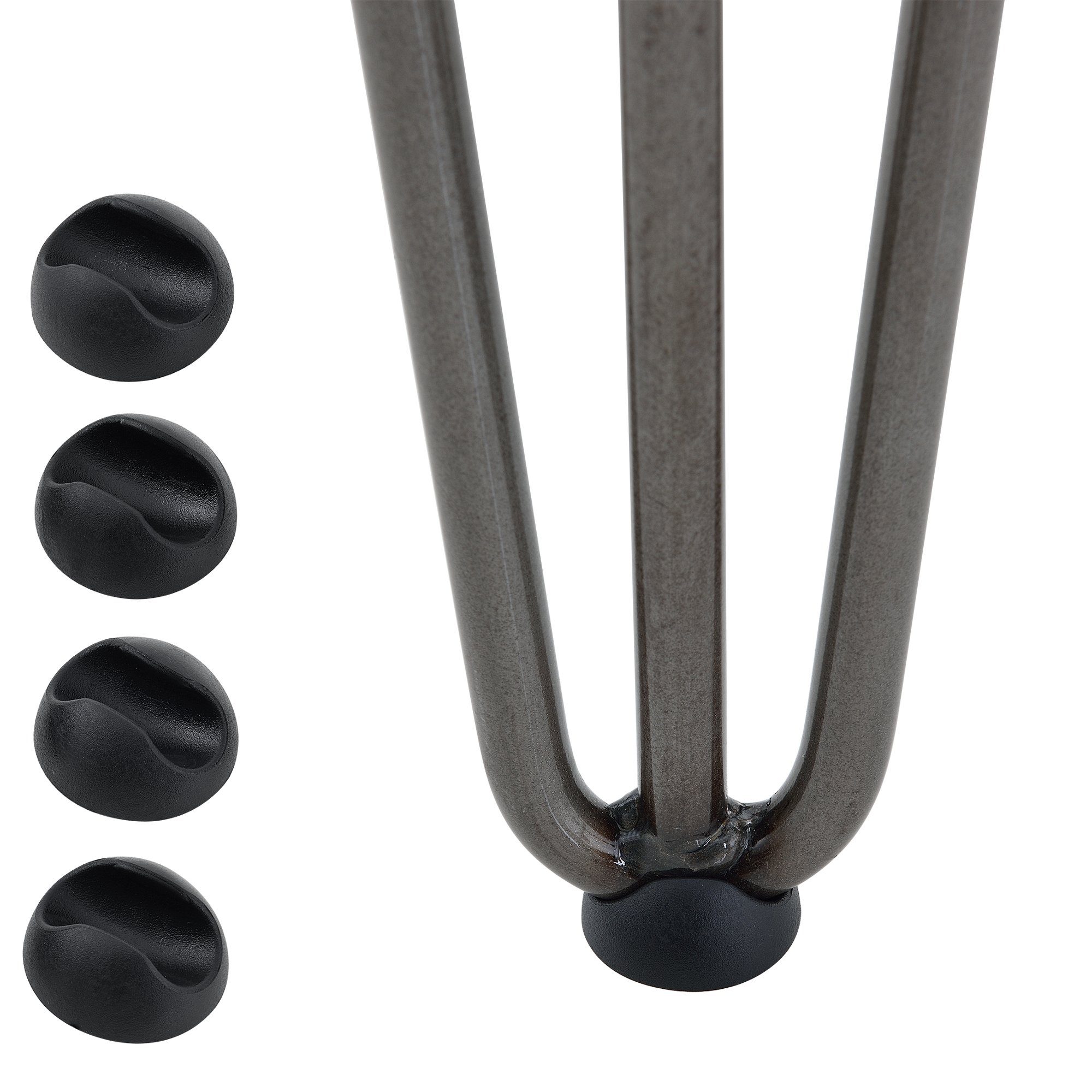 en.casa Möbelfuß, (Set), 4x Hairpin Leg Tischbein Haarnadelbeine Tischkufen DIY 72cm Stahl