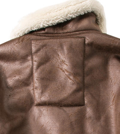 ALPHA INDUSTRIES, Jacke, Lederimitat Kunstfell, kastanienbraun