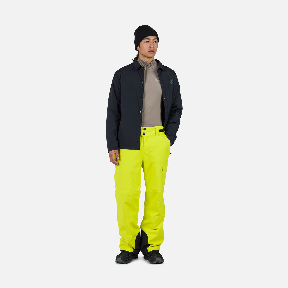 Herren-Baselayer-Oberteil mit halbem Reißverschluss