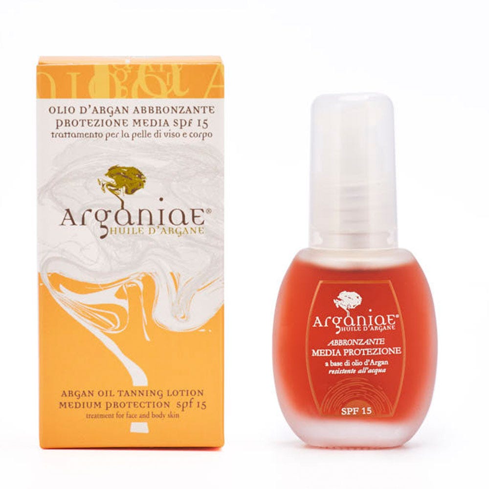 Arganiae Sonnenöl mit mittlerem Schutz LSF 15 auf Basis von Arganöl 30 ml