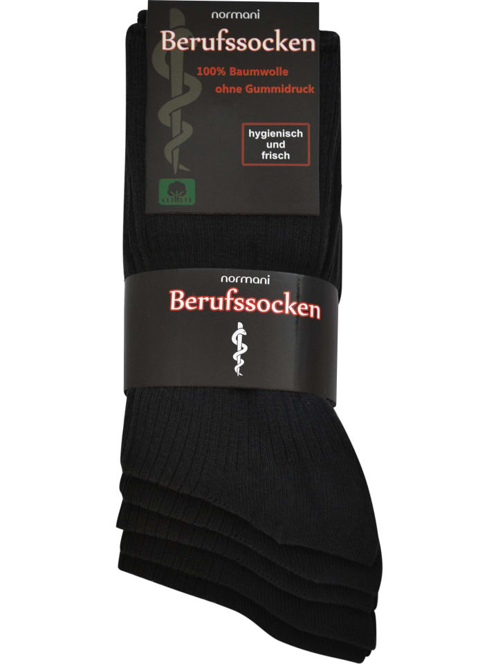 normani 20 Paar Baumwollsocken Unisex in Schwarz günstig kaufen