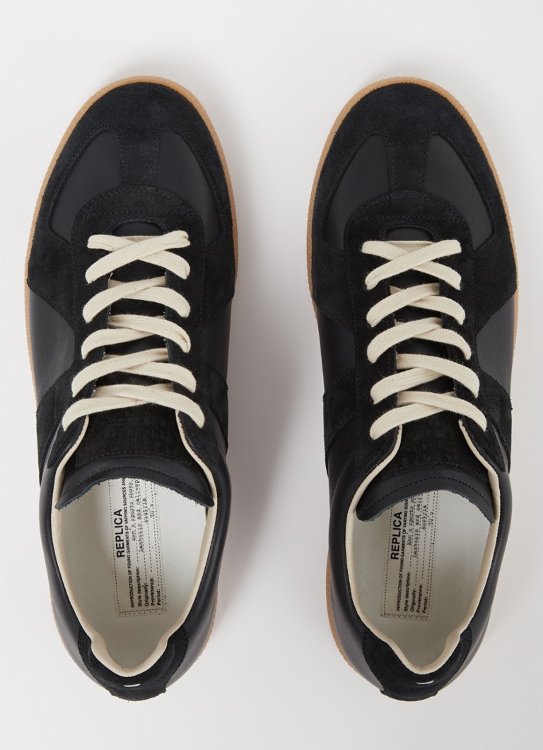 Sneakers Maison Margiela Replica in pelle di agnello con dettagli in pelle scamosciata di vitello