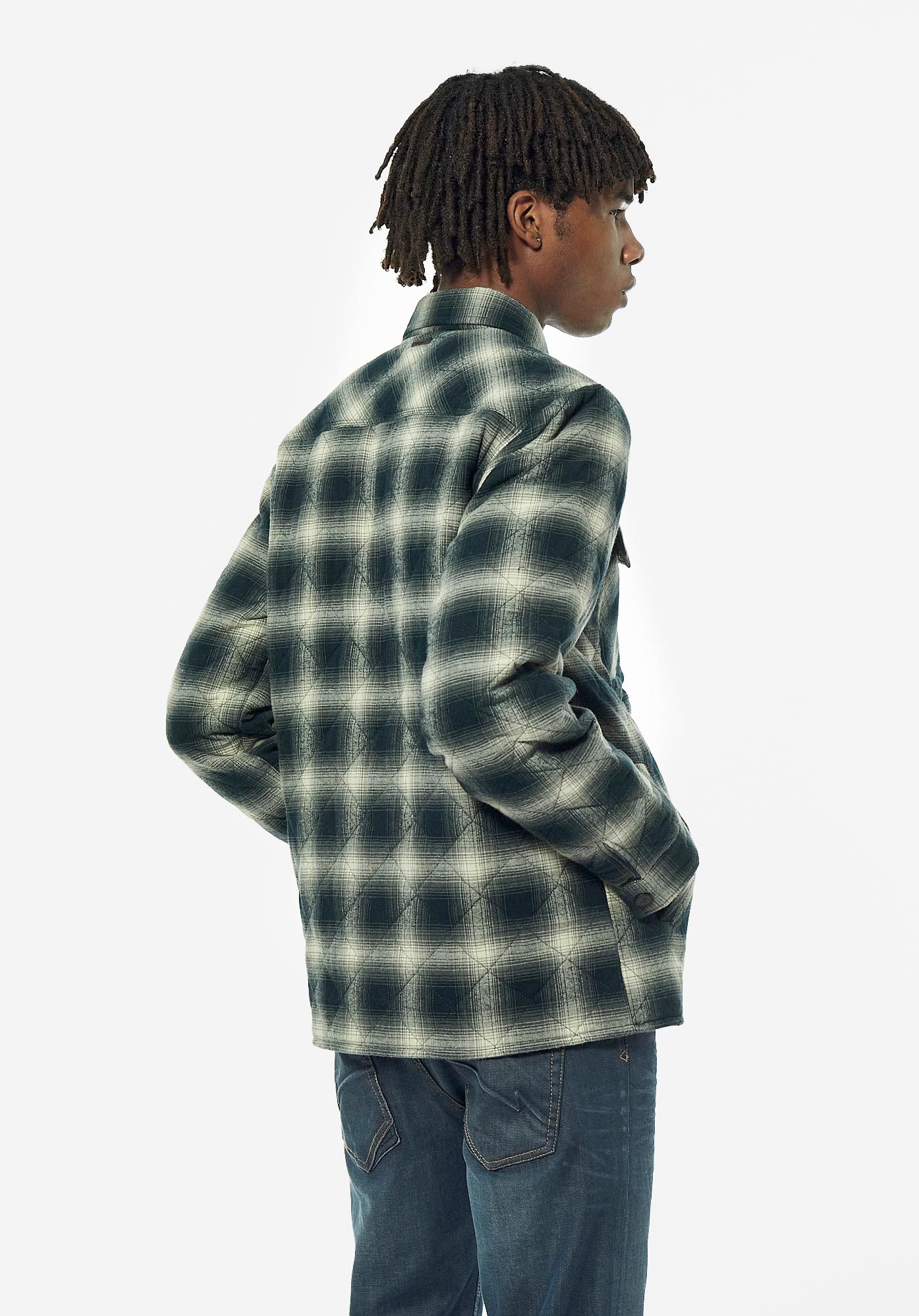 TOKYO  Veste à carreaux verts Homme