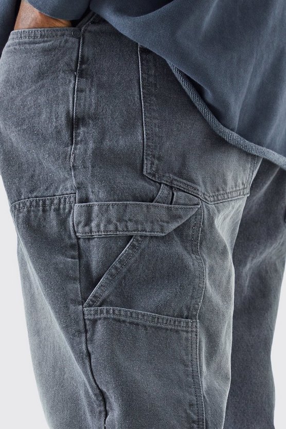Plus Slim-Fit Schlagjeans