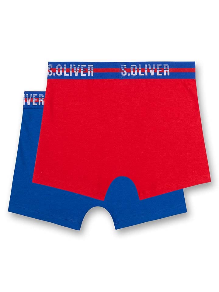 s.Oliver 2er-Set: Boxershorts in Rot/ Blau günstig kaufen