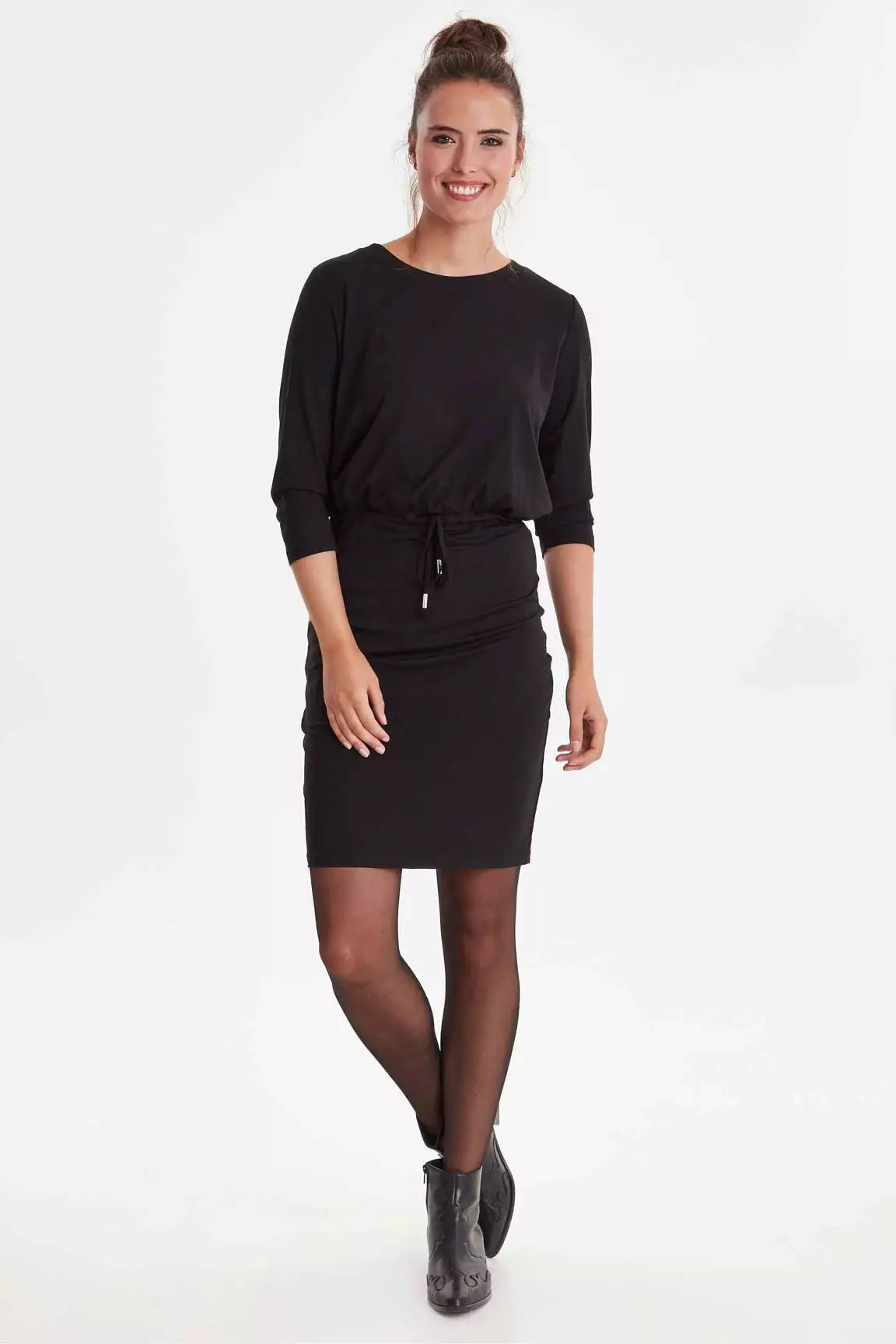 Fransa Robes Mi Longues Femme couleur noir