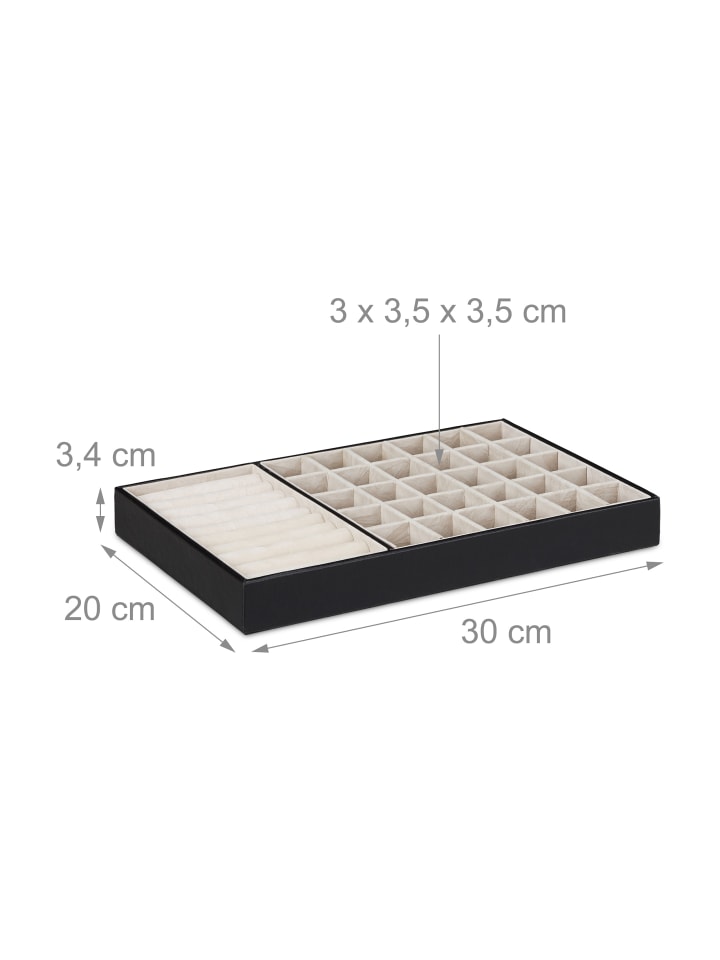 relaxdays Schmucktablett in Schwarz günstig kaufen onesize