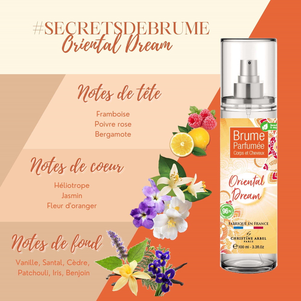 christine arbel Brume Corps et Cheveux ORIENTAL DREAM 100ml BRUME PARFUMEE