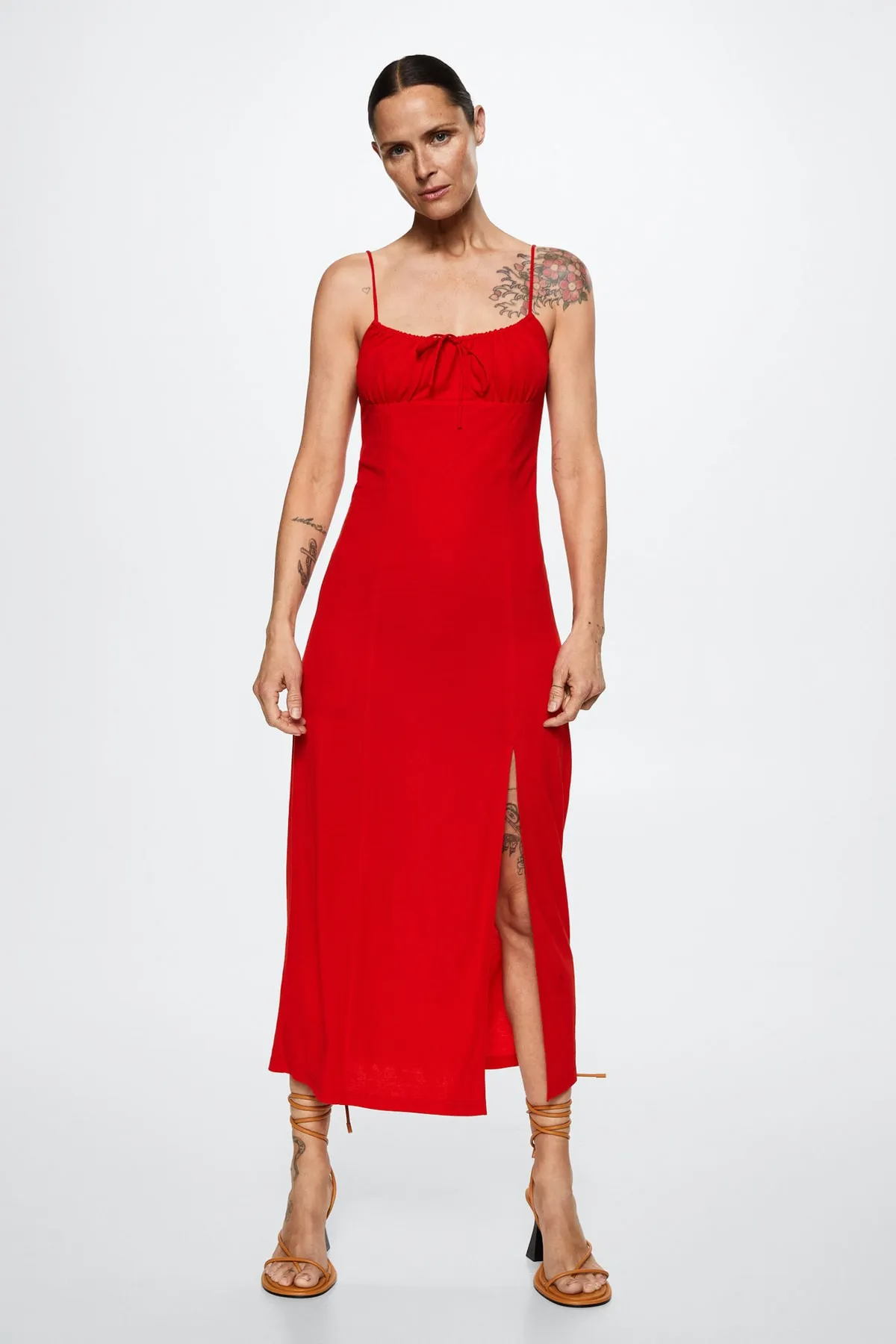 MANGO  Rotes Damenkleid 37030456