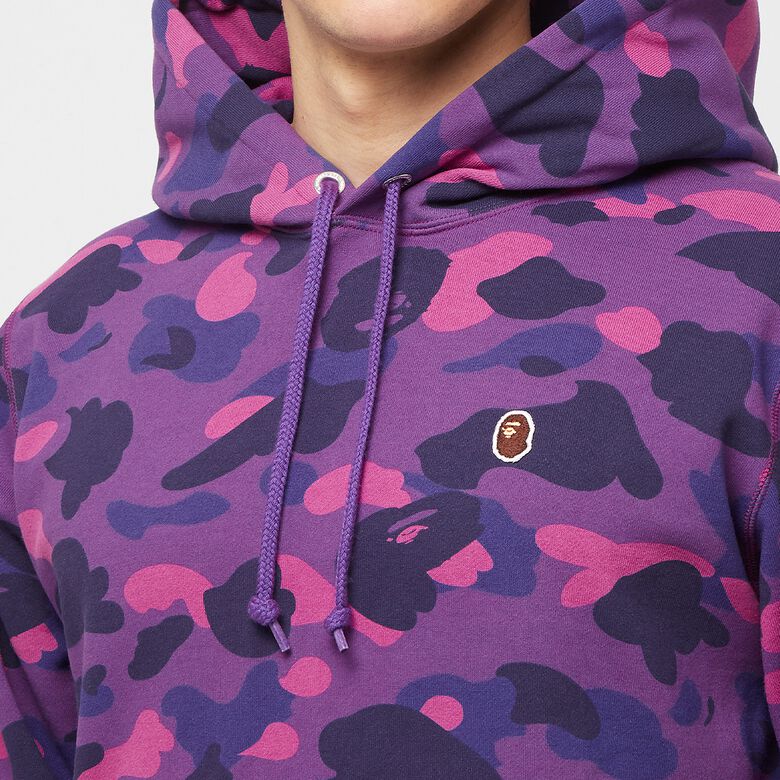 A Bathing Ape Color Camo One Point Ape Head Pullover Hoodie M purple
