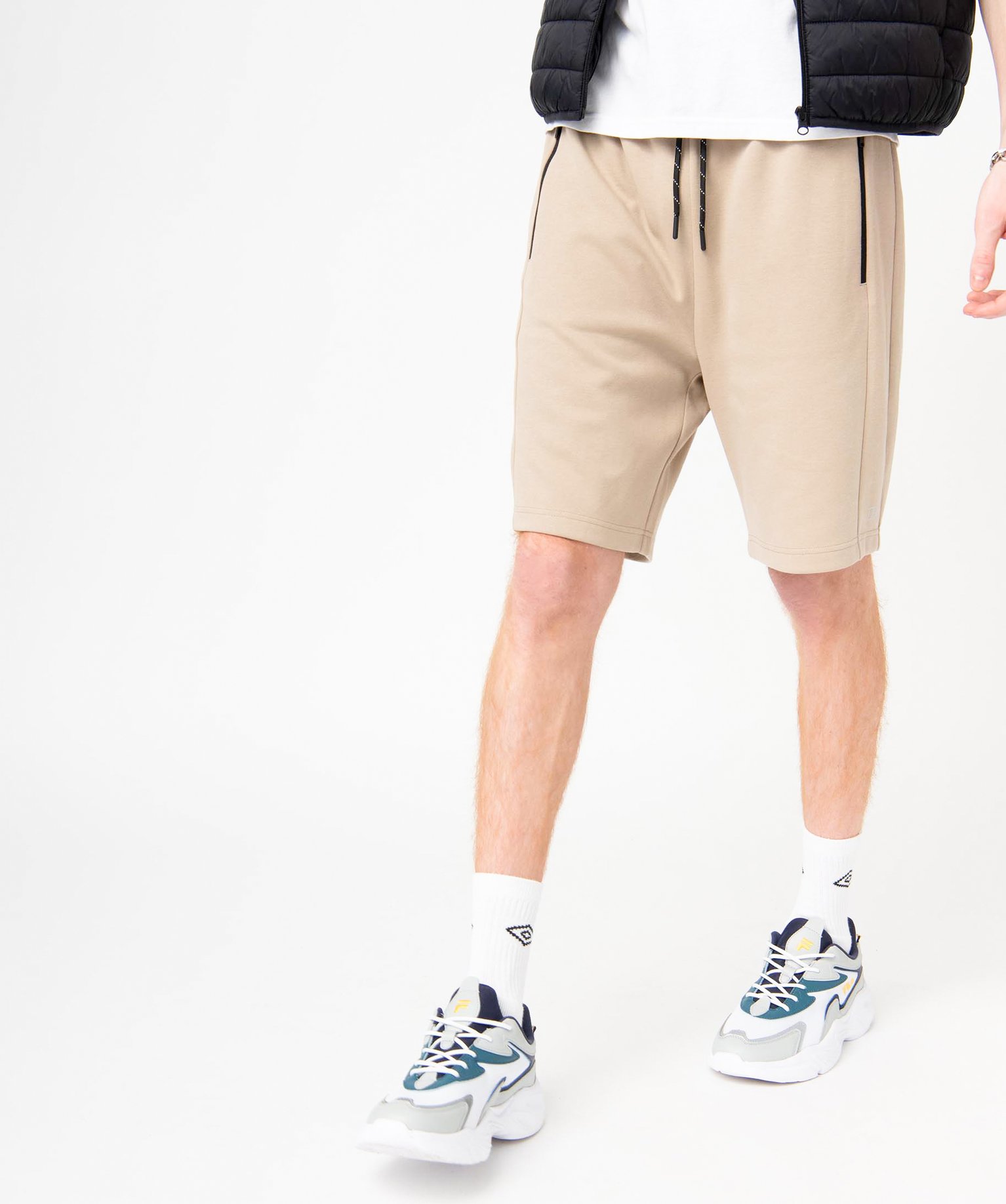 Bermuda homme en maille look sport beige clair | GEMO