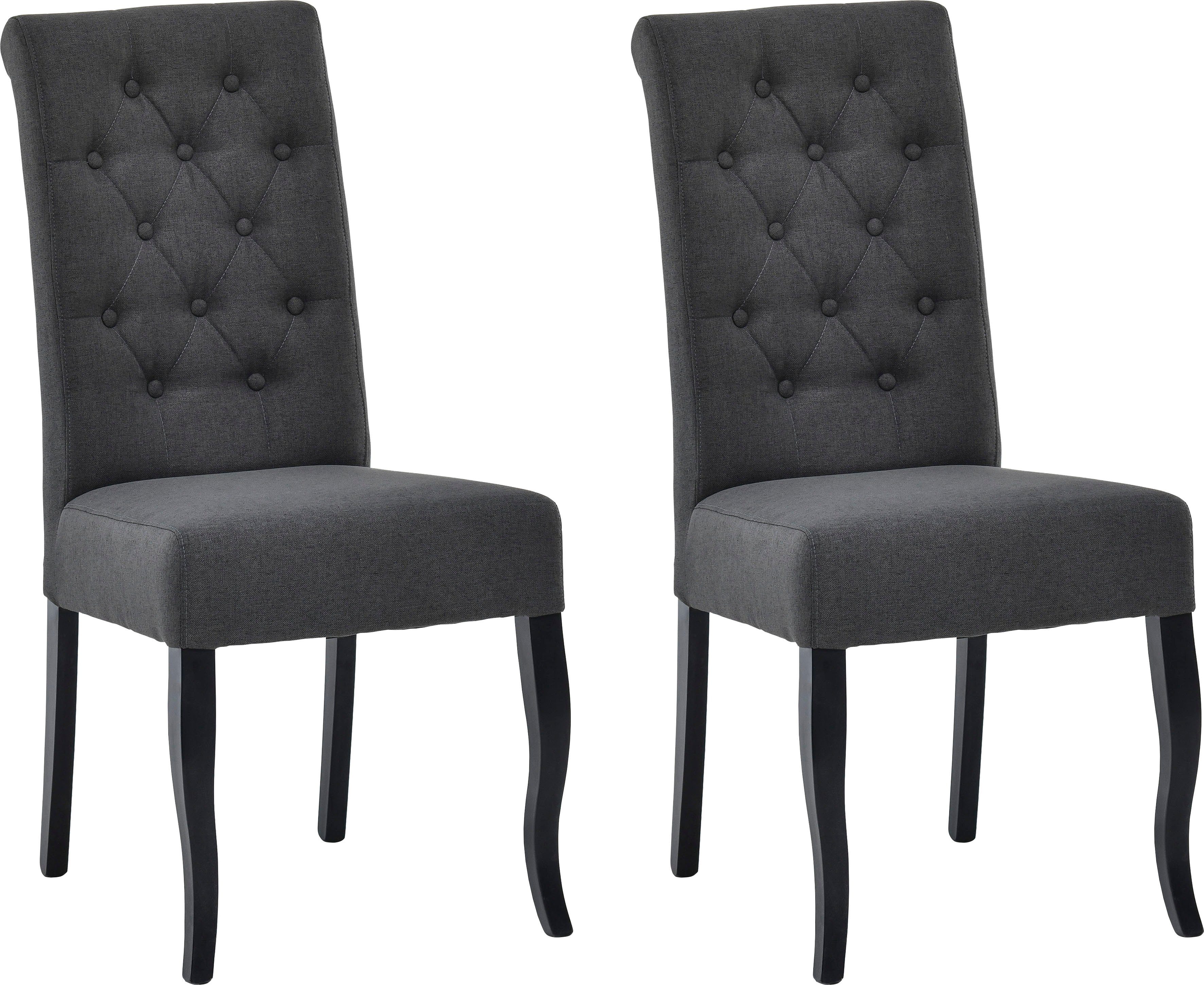 Home affaire 4-Fußstuhl Caputh (Set, 2 St), im 2er-Set, aus massiver Buche