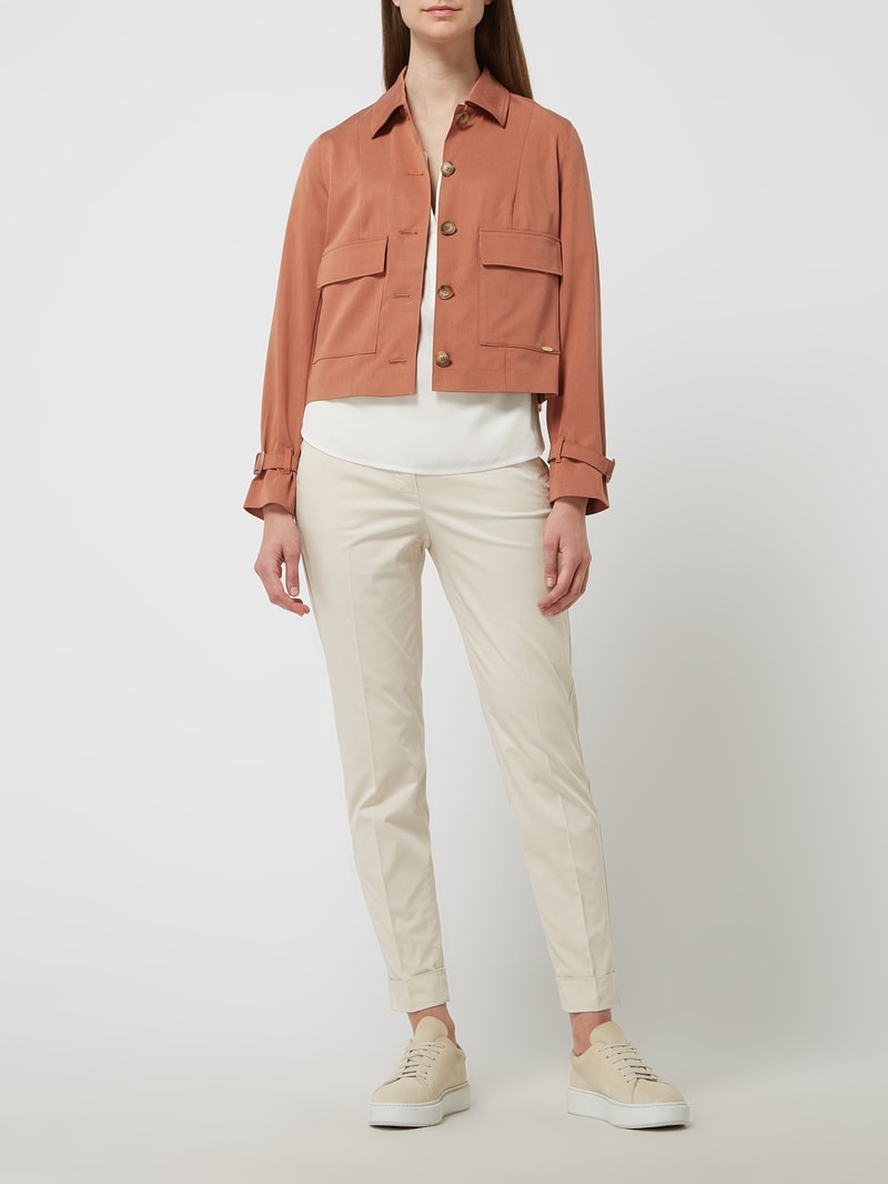 Blazer aus Lyocellmischung in rostrot