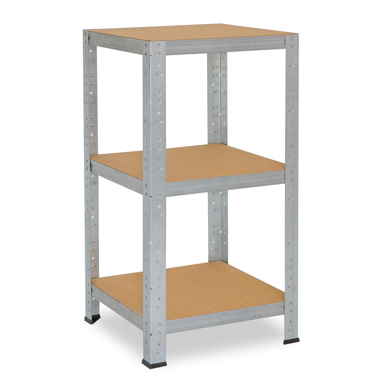 Shelfplaza HOME 90x50x50cm Schwerlastregal in verzinkt mit 3 Böden