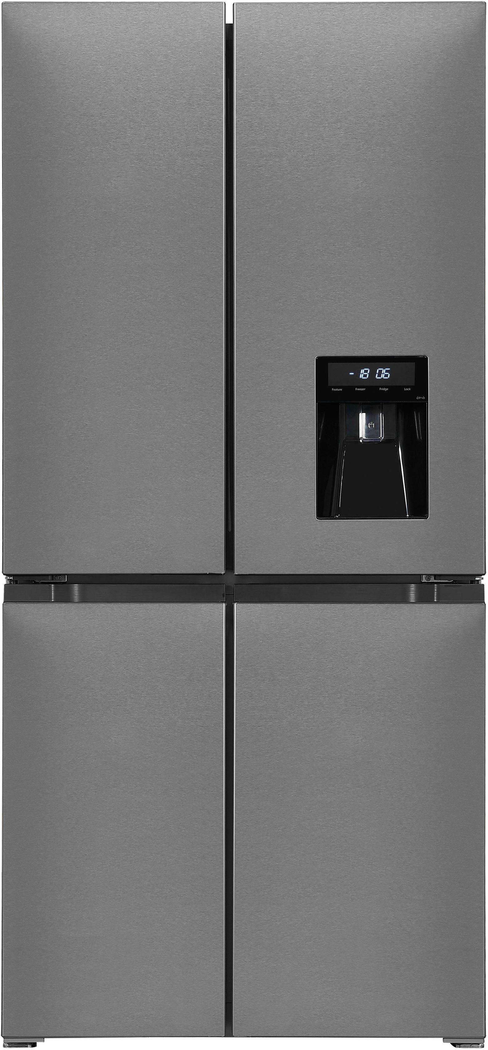 exquisit Multi Door MD430-100-WS-200E inoxlook, 183,0 cm hoch, 83,6 cm breit