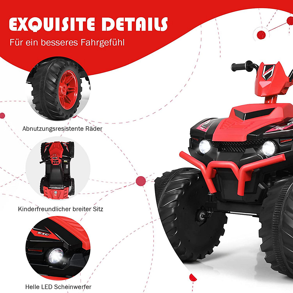 Quad 2,8-5 km/h mit Scheinwerfer