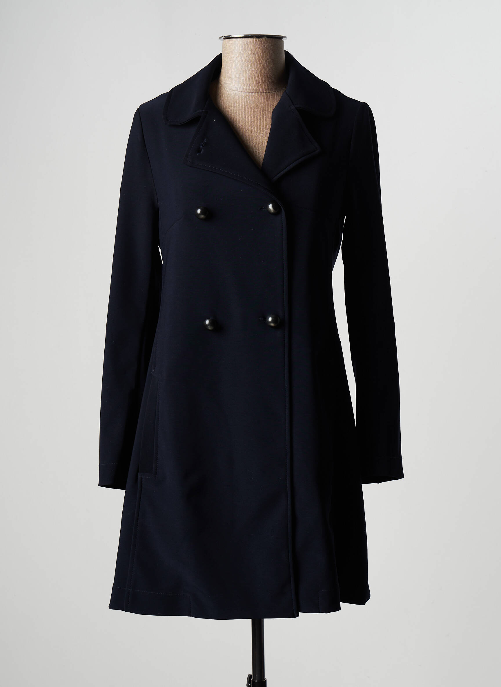3322 Manteaux Longs Femme couleur bleu