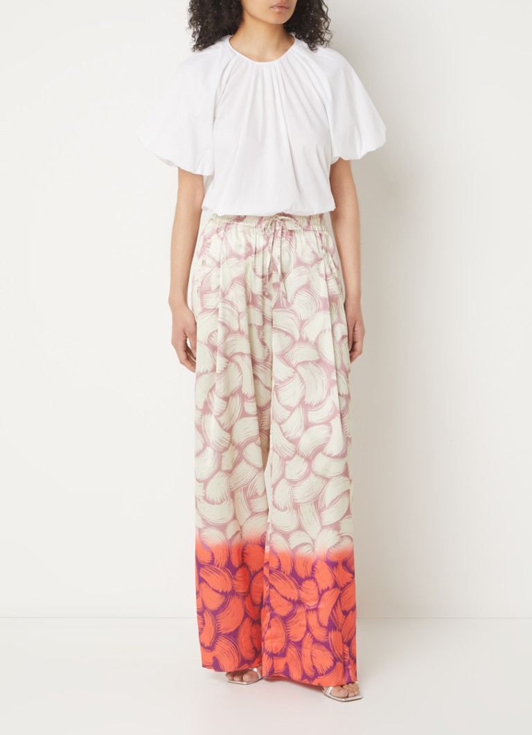 Pantalon Essentiel Antwerp Firm taille haute coupe large imprimé