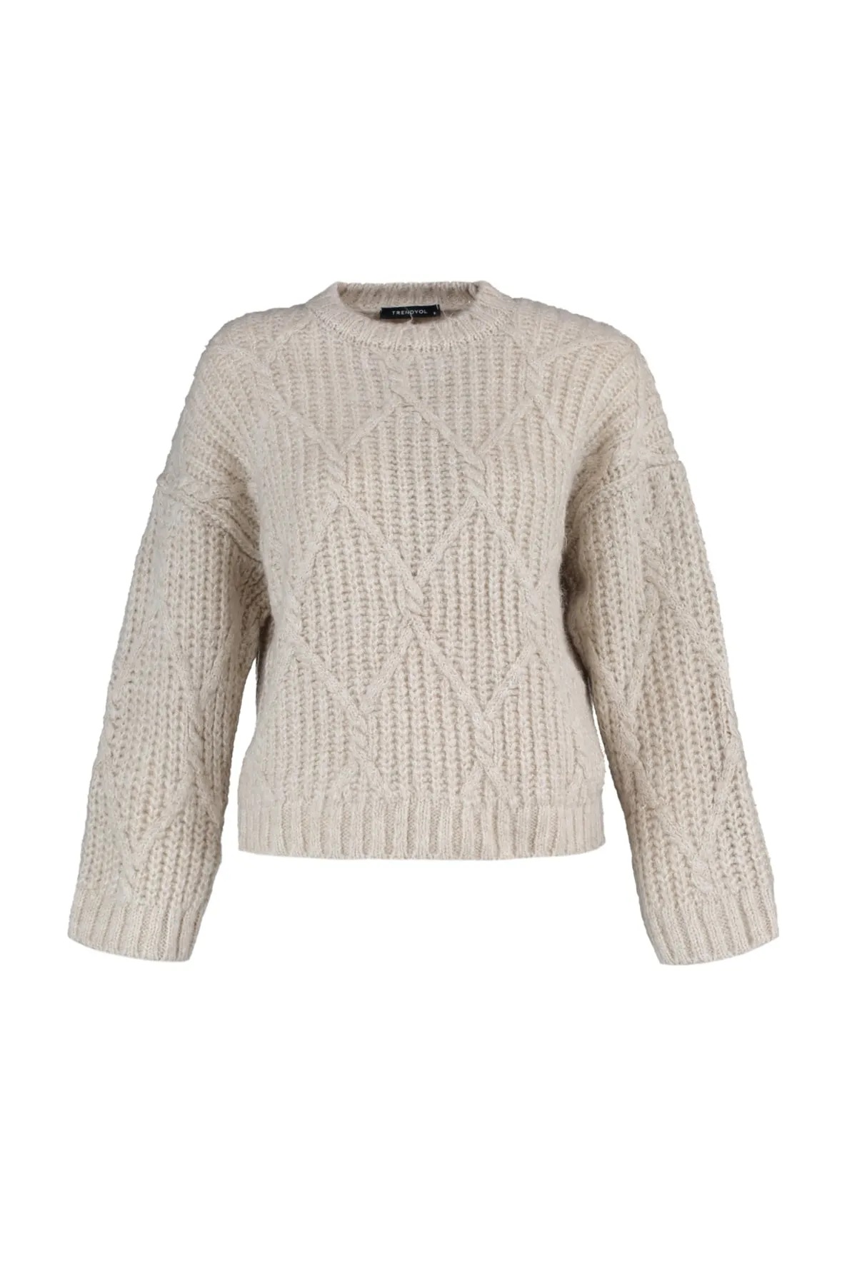 Trendyol Collection  Steiniger, weicher, strukturierter Strickpullover mit weiter Passform TWOAW23KZ01373