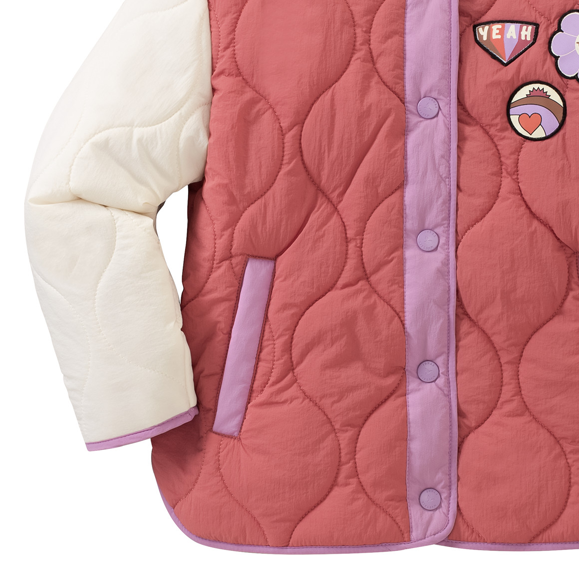 Mädchen Steppjacke mit Patches