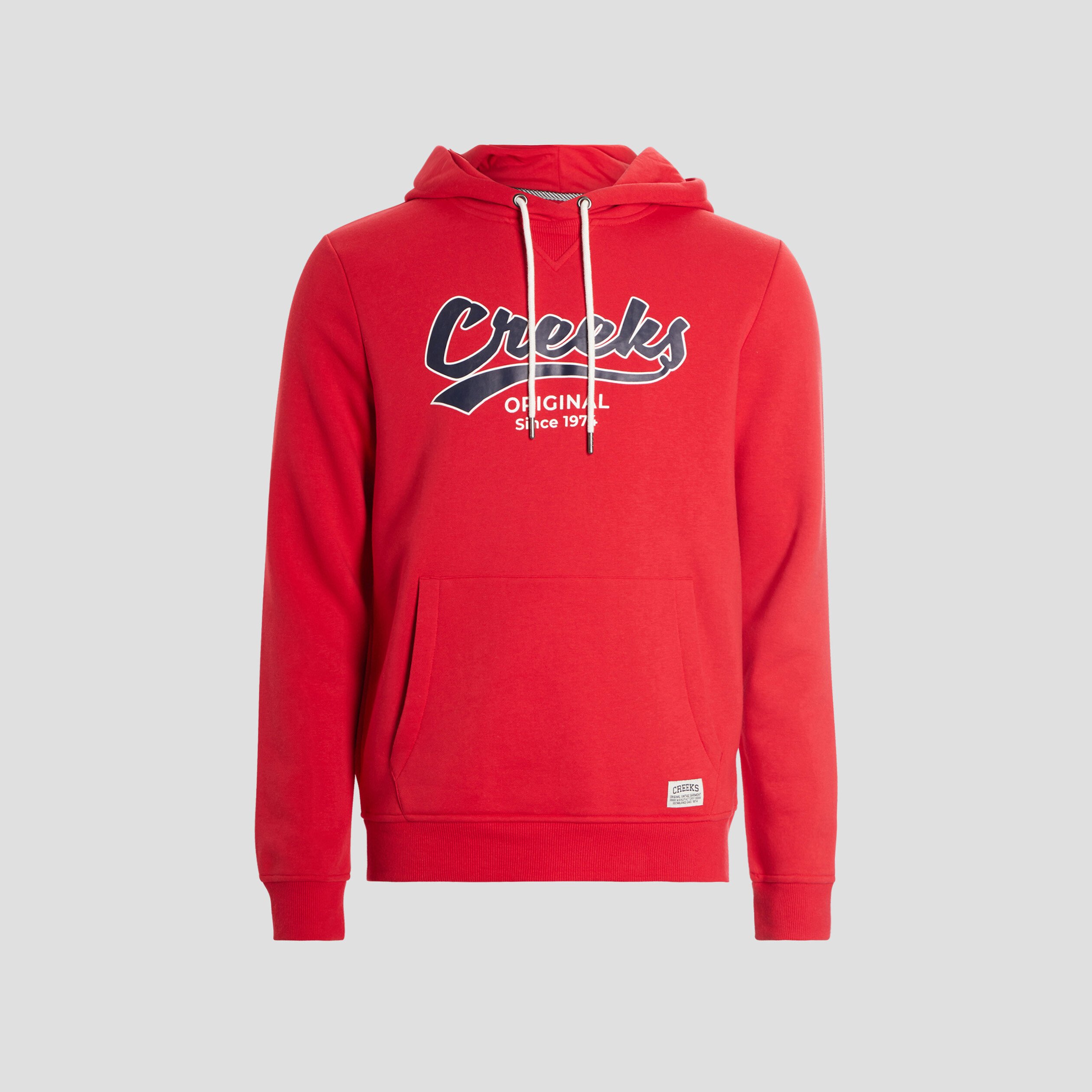 Sweat à capuche hoodie Creeks rouge homme | La Halle
