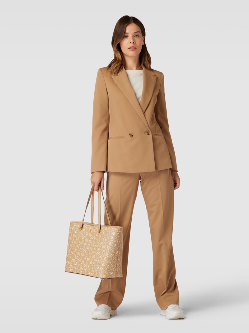 Tote Bag aus echtem Leder Modell 'KARLY' in taupe