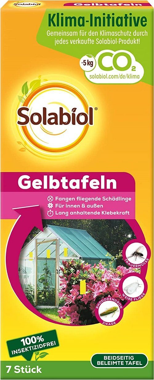 Solabiol Insektenvernichtungsmittel Solabiol Gelbtafeln 7 Stück Insektenabwehr Spezialleim ohne Insektizid