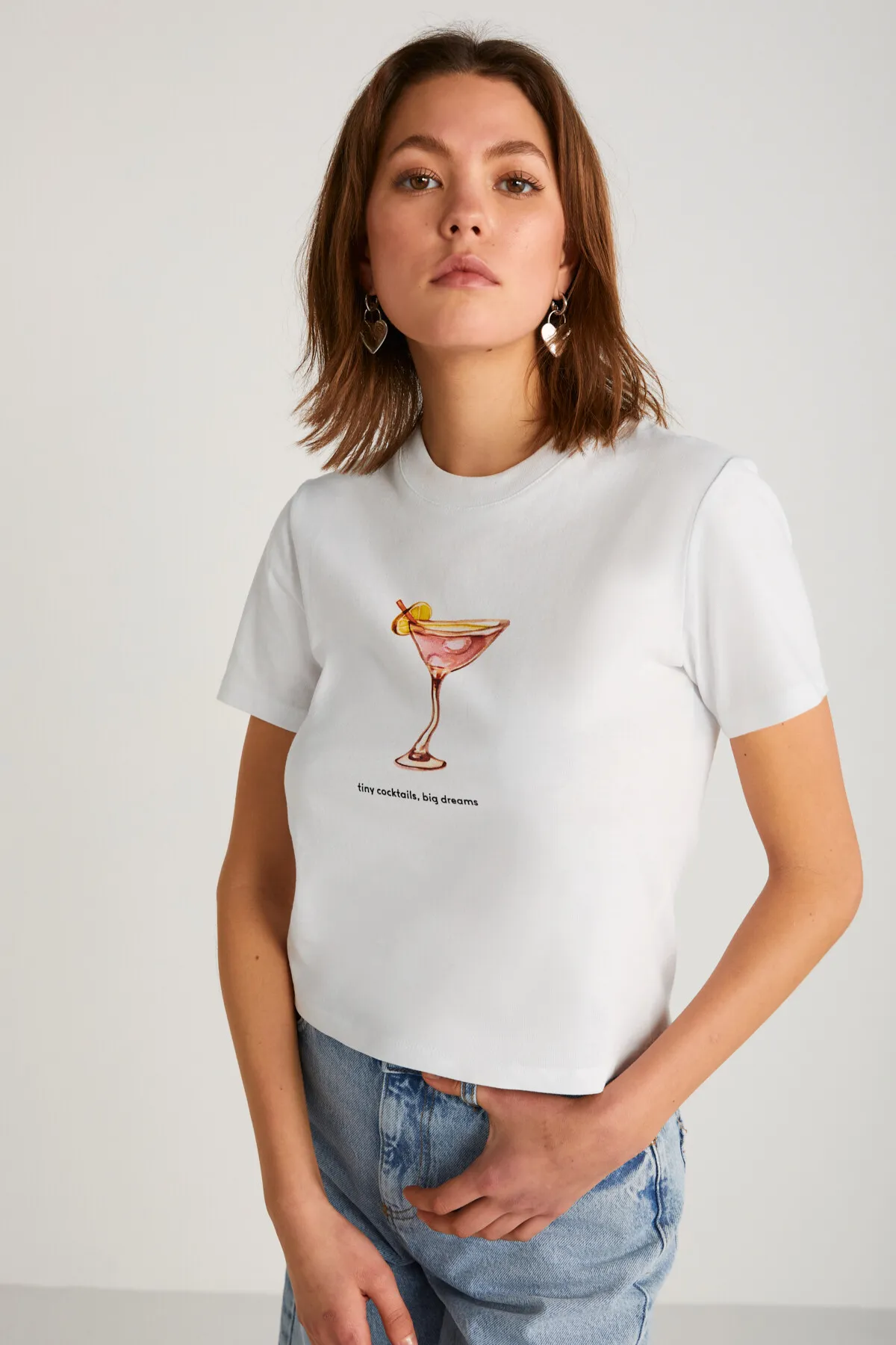 GRIMELANGE  T-Shirt - Weiß - Schnitt