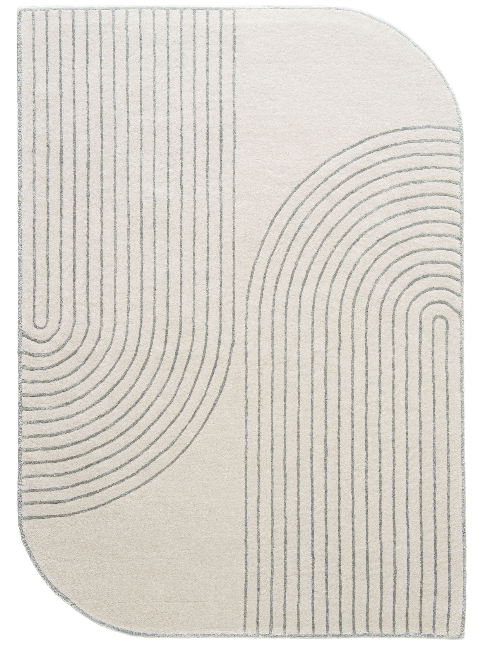 Aranova Moderner Teppich, Offwhite