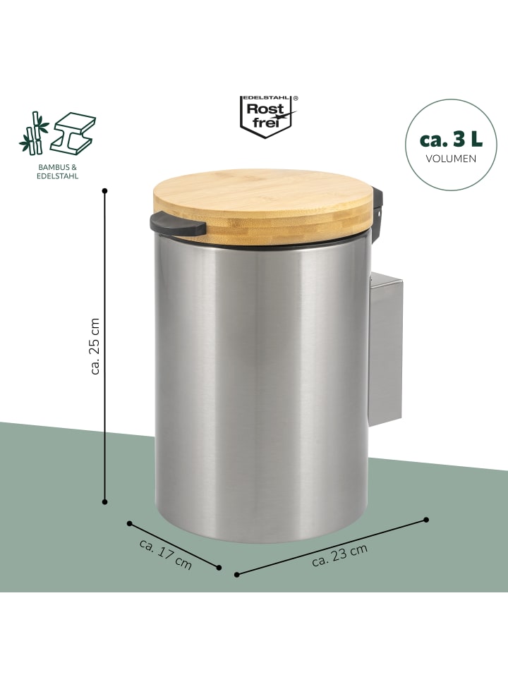 bremermann Wand-Kosmetikeimer 3L Edelstahl günstig kaufen onesize