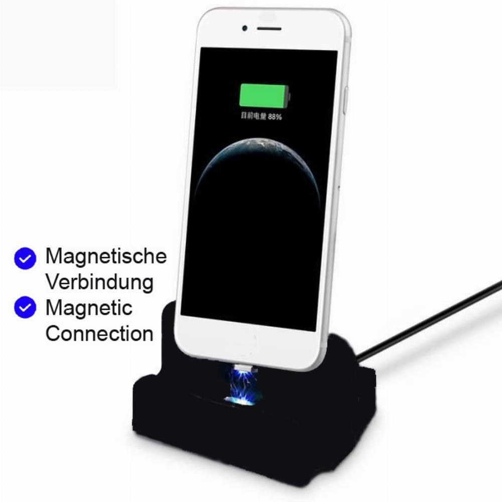 K-S-Trade Smartphone-Dockingstation für Motorola Moto G72, Hochwertige Docking Station Ladestation Synch-Station Tischständer