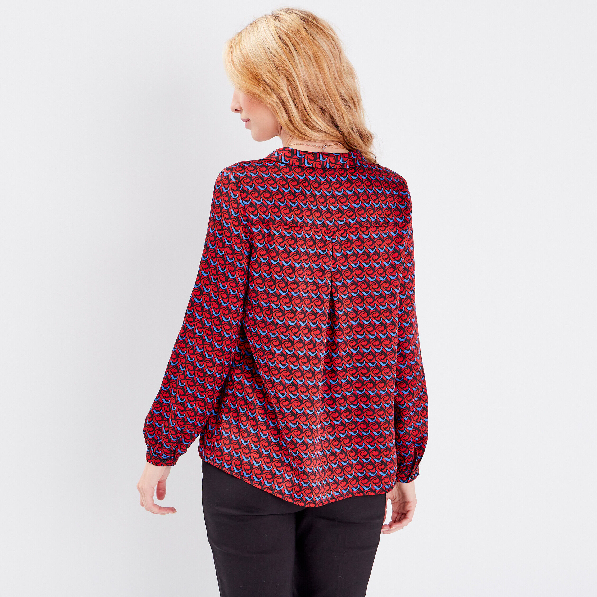 Blouse manches longues rouge femme | Cache Cache