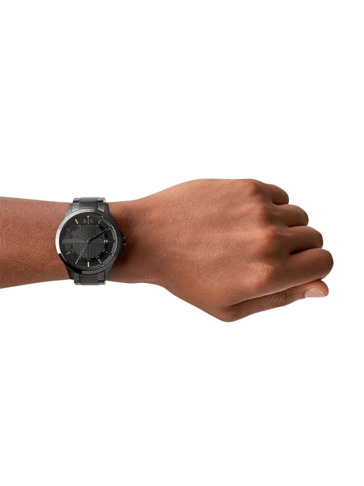 Armani Quartzuhr Hampton in Schwarz günstig kaufen M