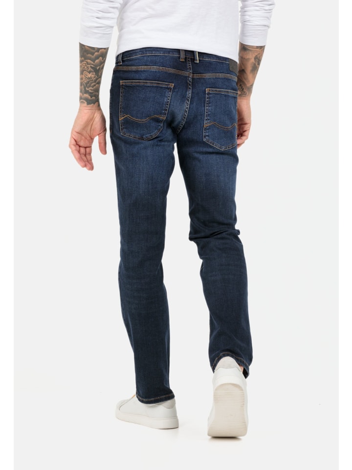 Camel Active Relaxed Fit 5-Pocket Jeans in Blau günstig kaufen
