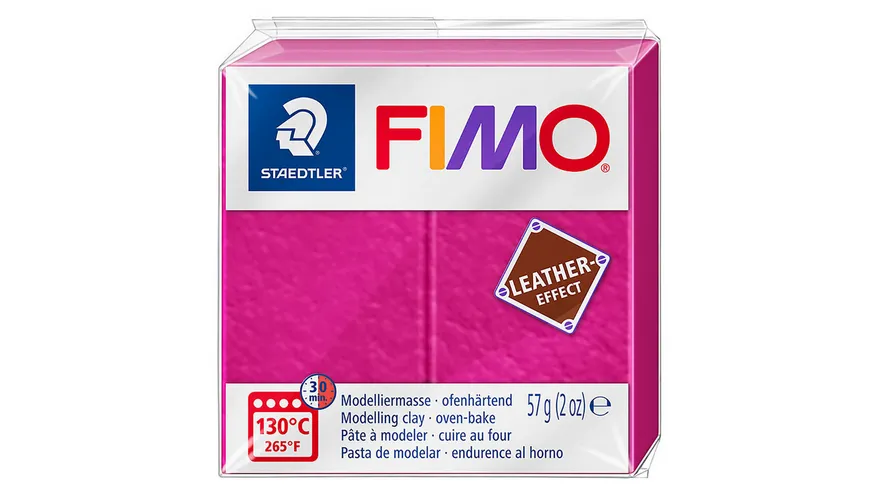 STAEDTLER Modelliermasse Modelliermasse FIMO® leather-effekt Beere 57 g