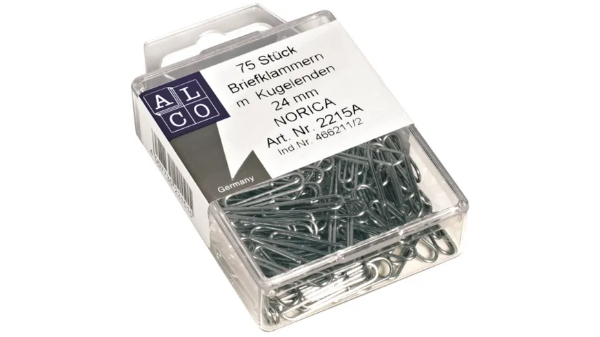 ALCO Büroklammern 75 Stück 24mm NORICA